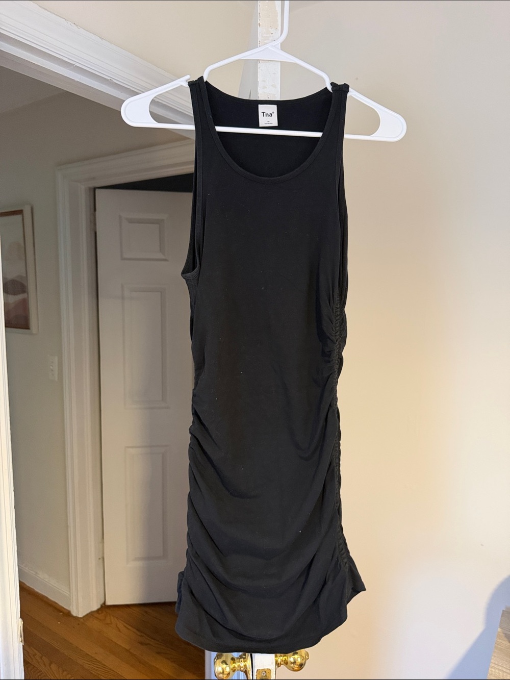 TNA Black Ruched Tank Dress